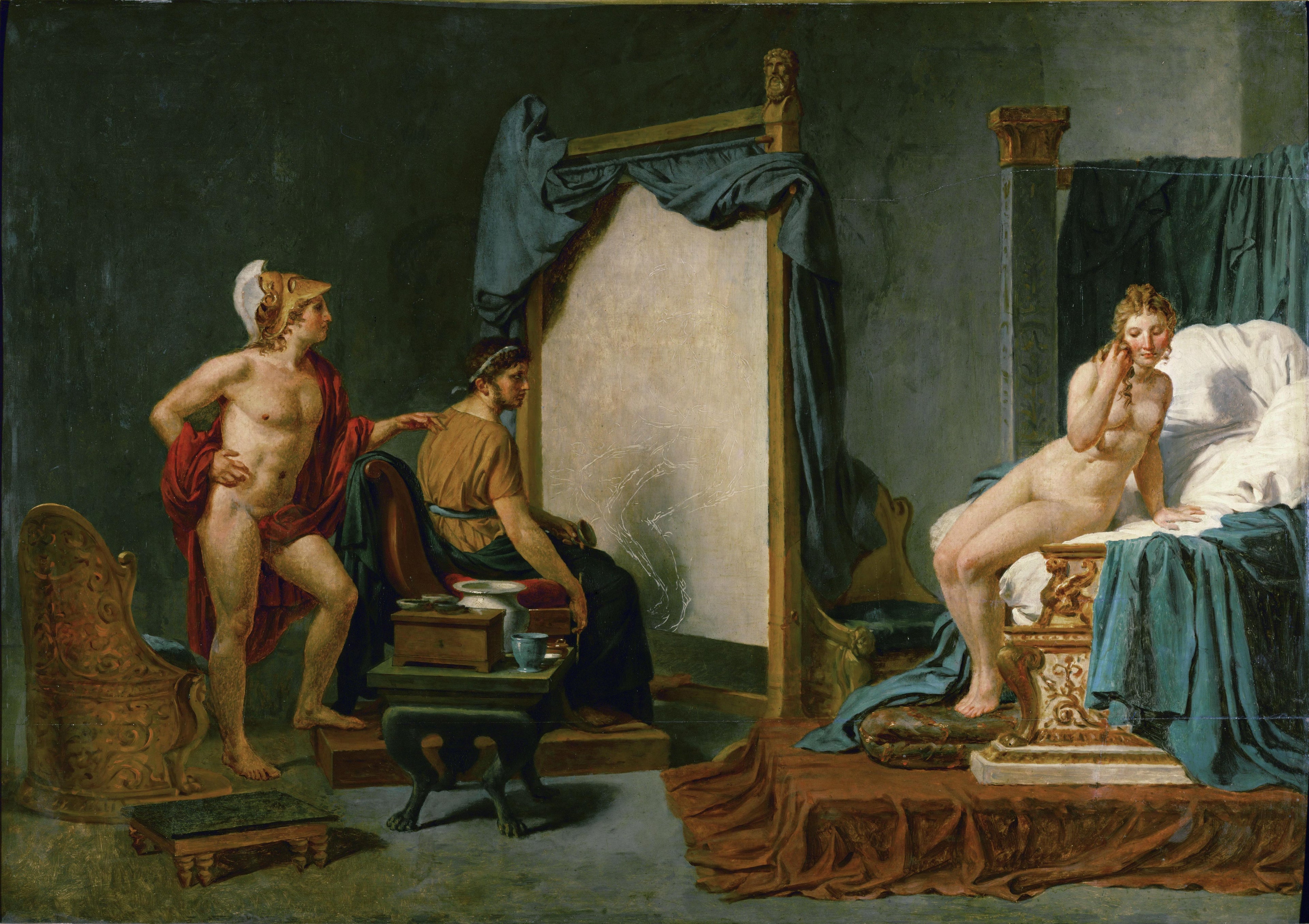 Reproduction du tableau « Apelle peignant Campaspe en présence d'Alexandre - Jacques-Louis David » par Alpha Reproduction en peinture à l’huile