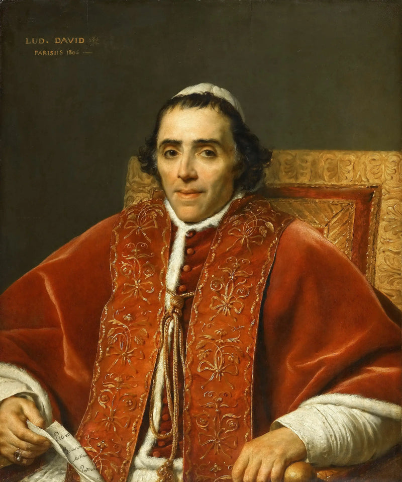 Retrato del papa Pío VII - Jacques-Louis David