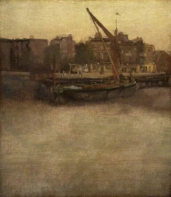 Sinfonía en gris y marrón: Lindsey Row, Chelsea - James Abbott McNeill Whistler