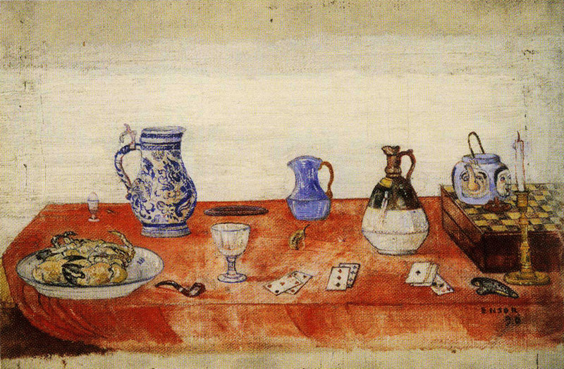 Still Life with Chessboard - James Ensor