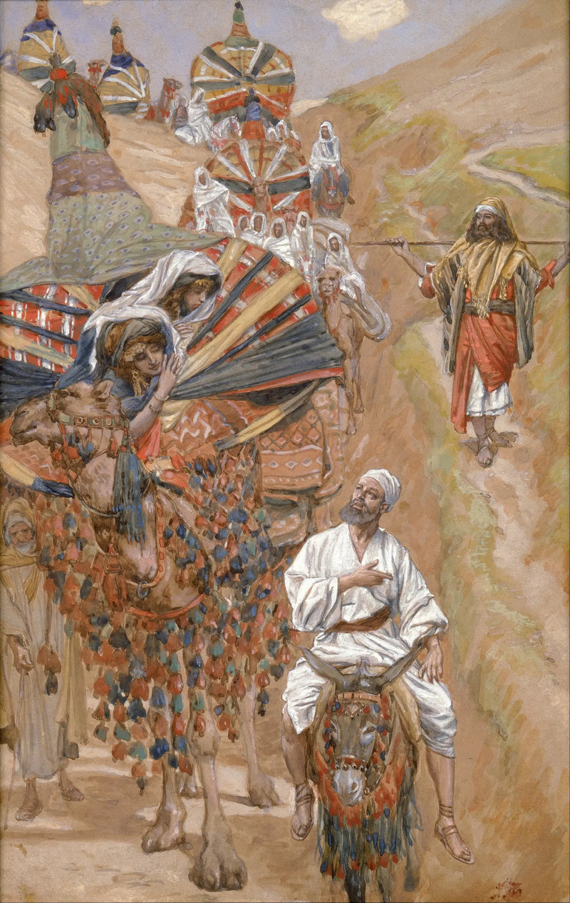 Rebecca encuentra a Isaac en el camino - James Tissot