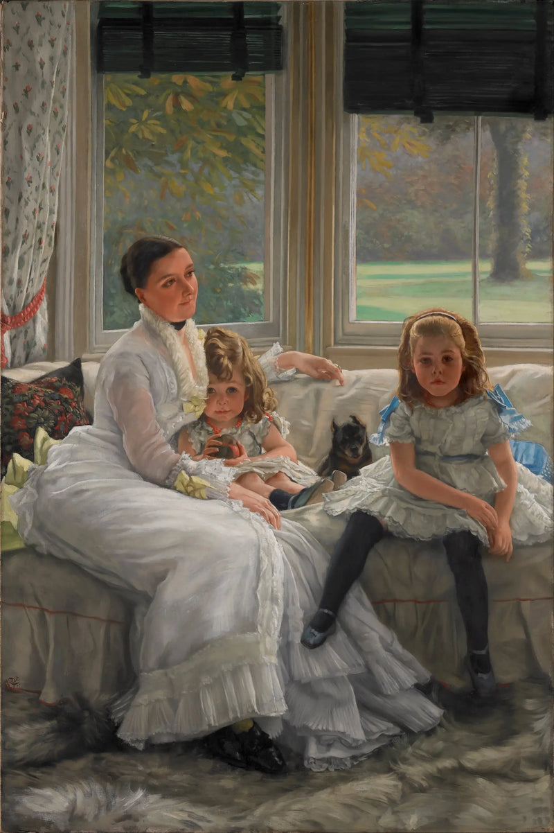Retrato de la Sra. Catherine Smith Gill y de dos de sus hijos - James Tissot