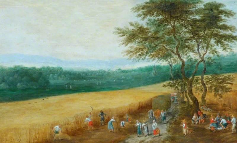 Champ de maïs avec des faucheurs - Jan Brueghel l'Ancien