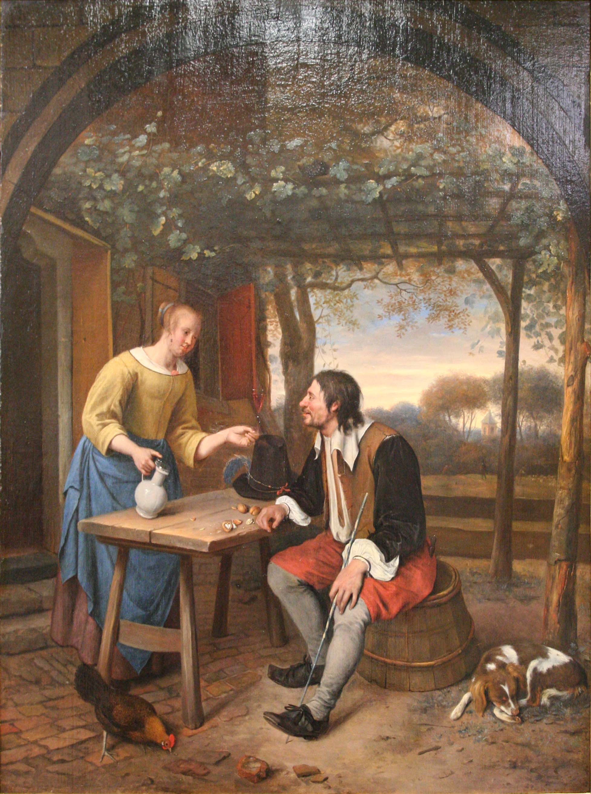 Le repos devant l'auberge - Jan Steen