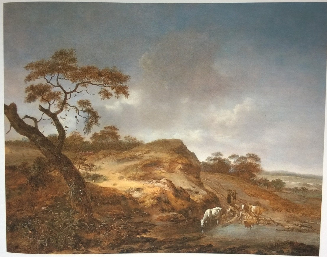 Paysage dunaire avec des troupeaux de bovins près d'un étang - Adriaen van de Velde