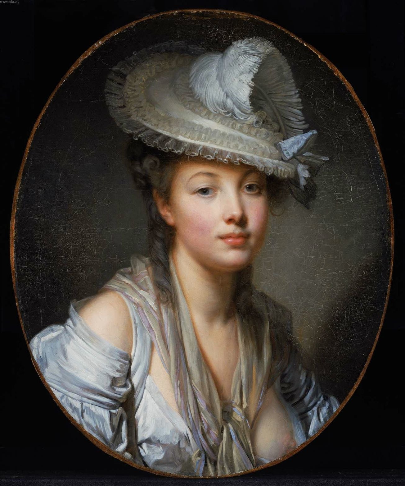 Le Chapeau blanc - Jean-Baptiste Greuze - Alpha Reproduction