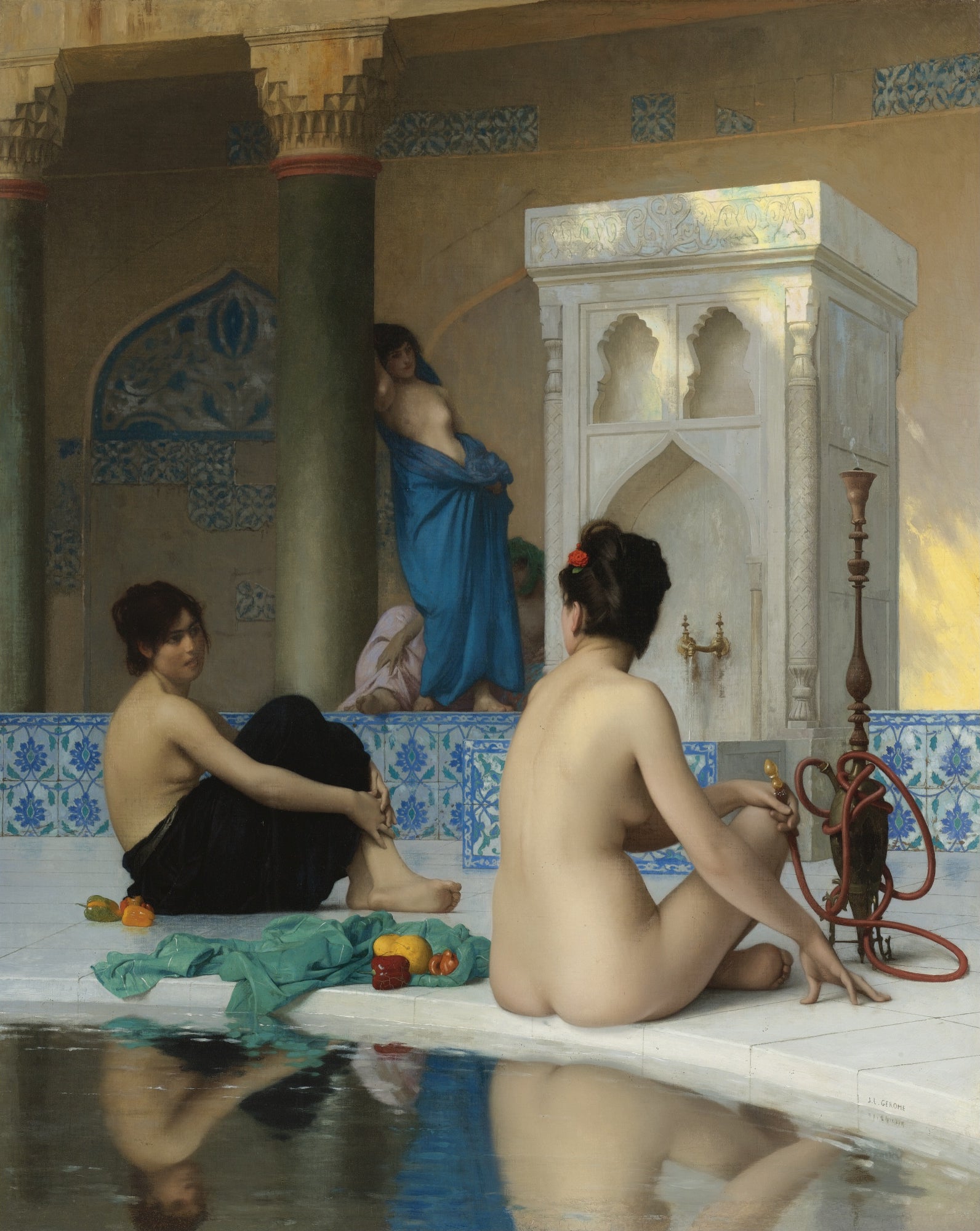 Reproduction du tableau « Après le bain - Jean-Léon Gérôme » par Alpha Reproduction en peinture à l’huile