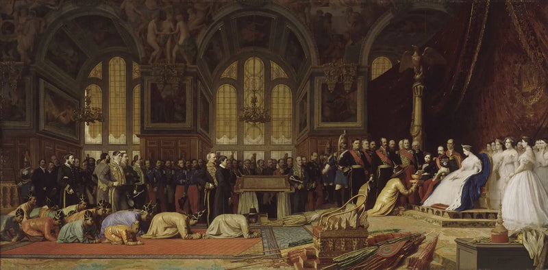 Recepción de los embajadores siameses por el Emperador Napoleón III en el palacio de Fontainebleau, 27 de junio de 1861 - Jean-Léon Gérôme