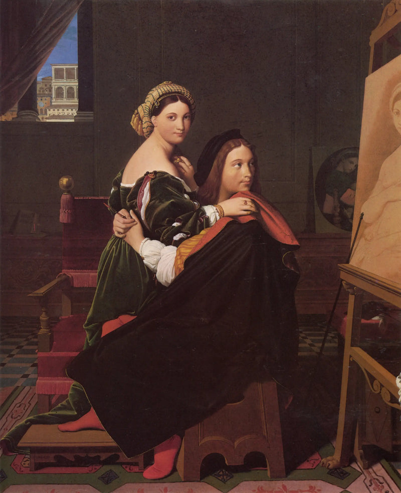 Rafael y la Fornarina - Jean-Auguste-Dominique Ingres