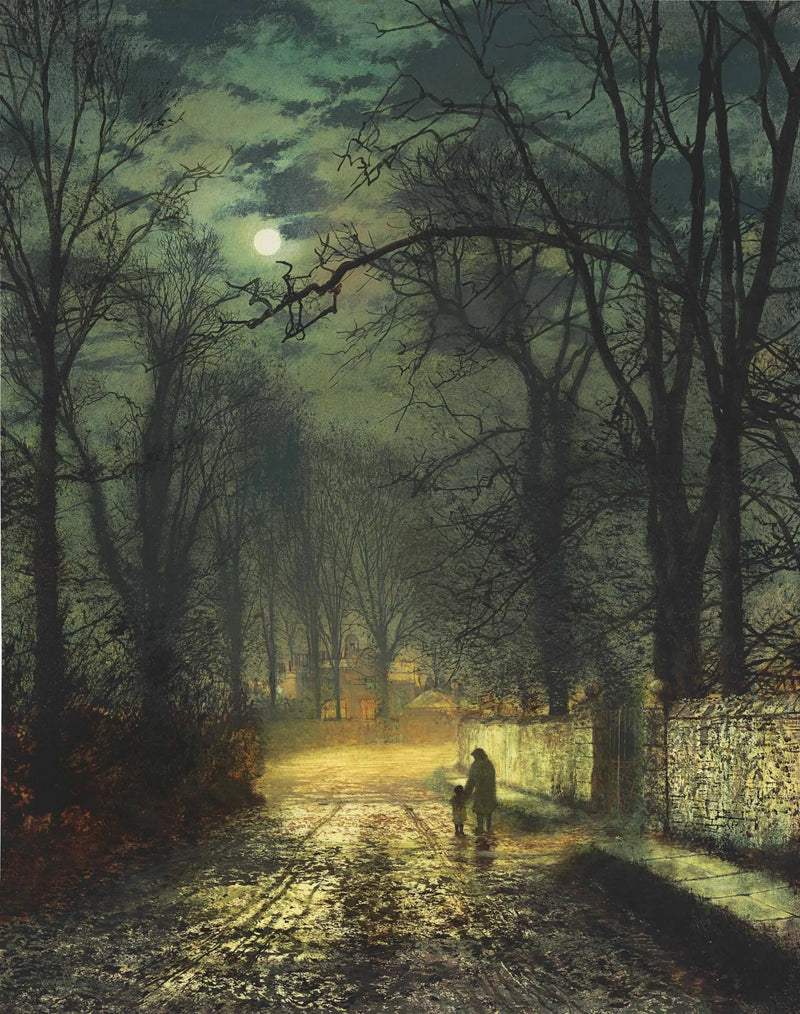 Un callejón a la luz de la luna - John Atkinson Grimshaw