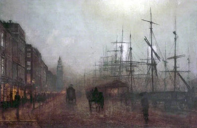 Salthouse Dock Liverpool 1884 - John Atkinson Grimshaw - Alpha Reproduction