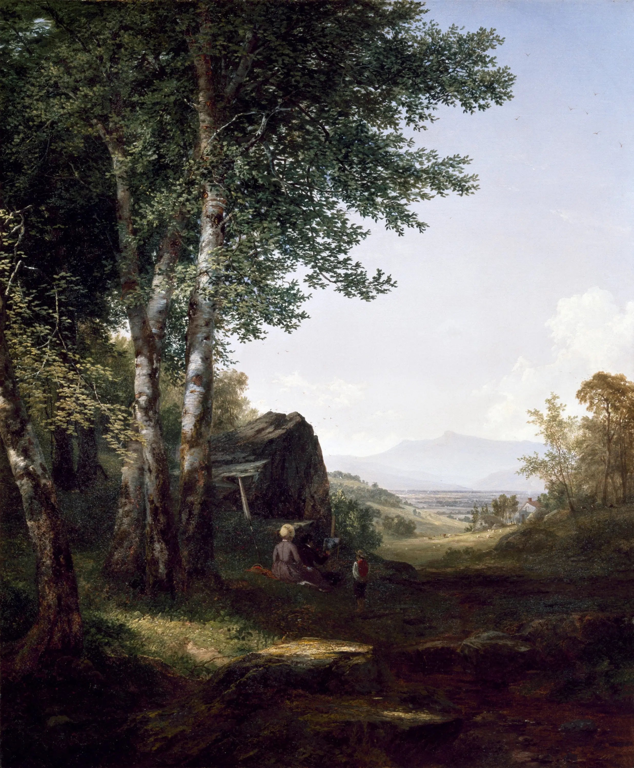 Vue lointaine de la montagne Mansfield Vermont - John Frederick Kensett - Alpha Reproduction