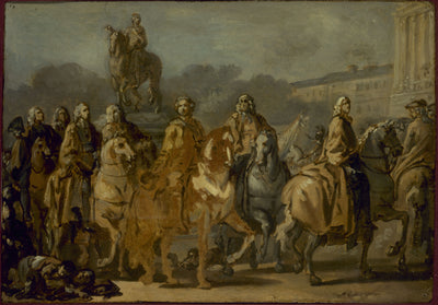 Inauguration de la statue de Louis XV, sur la place du même nom, par le corps de la Ville de Paris, le 20 juin 1763 - Joseph-Marie Vien