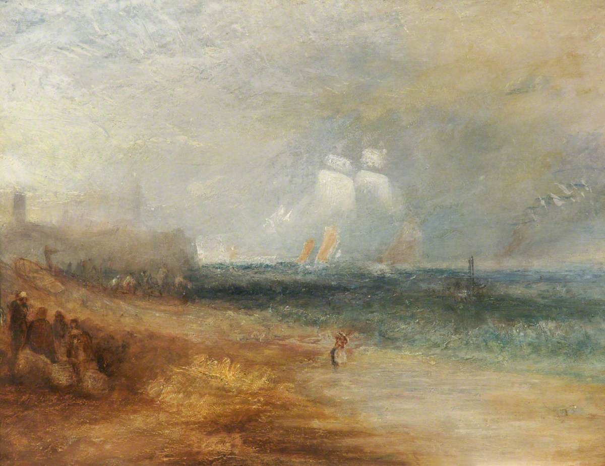 Reproduction du tableau « View of the Beach at Margate - J. M. W. Turner » par Alpha Reproduction en peinture à l’huile