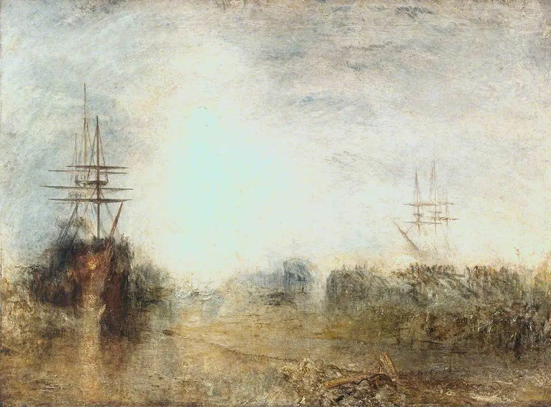 Balleneros (Hirviendo Grasa) Atrapados en Hielo Defectuoso, Esforzándose por Desenredarse - J. M. W. Turner