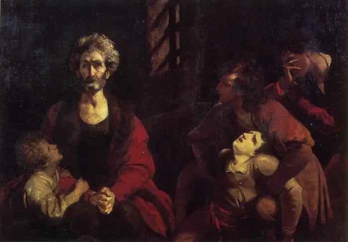 El conde Ugolino y sus hijos en la mazmorra - Joshua Reynolds
