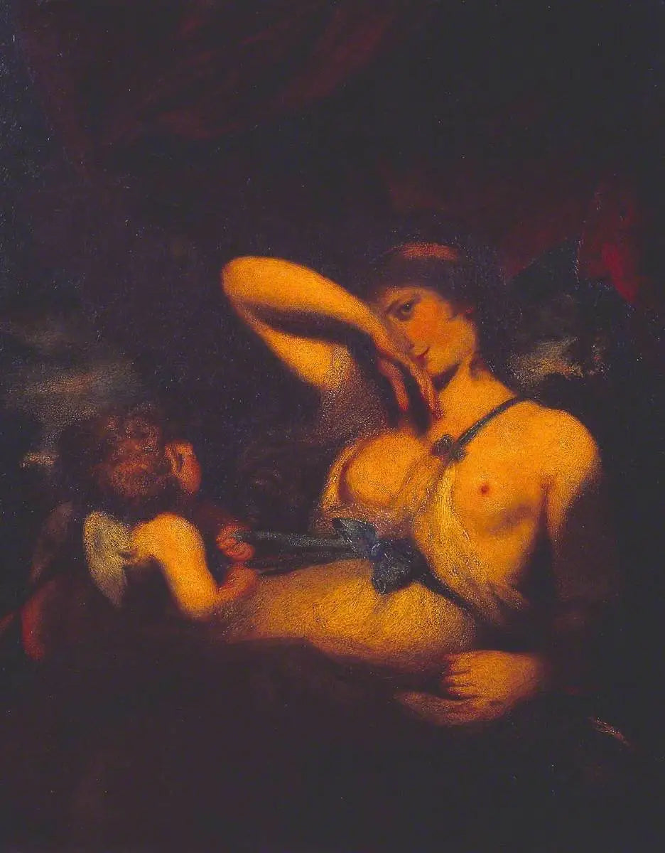 Une nymphe et Cupidon: « Le serpent dans l’herbe » - Joshua Reynolds - Alpha Reproduction