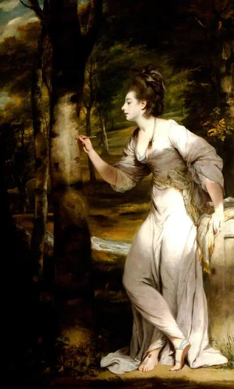 Joanna Leigh (nacida en 1758), Mme Richard Bennett Lloyd, Inscribiendo un árbol - Joshua Reynolds