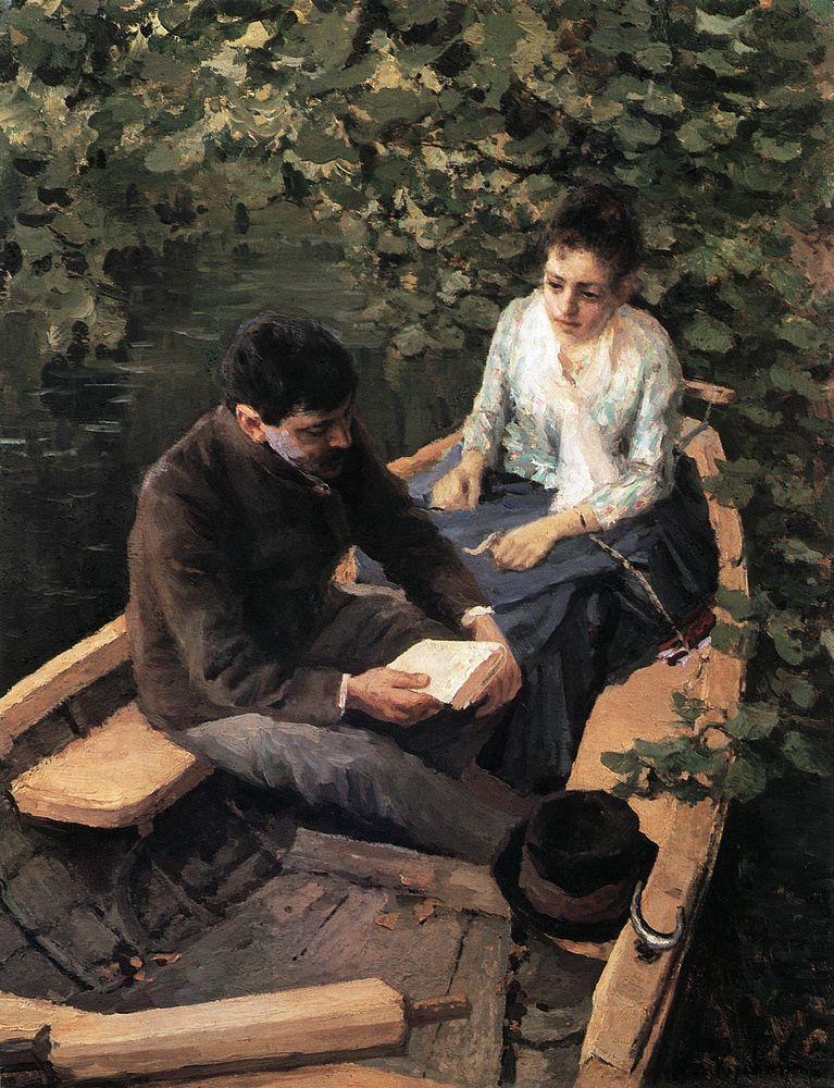 En barco - Konstantin Korovin