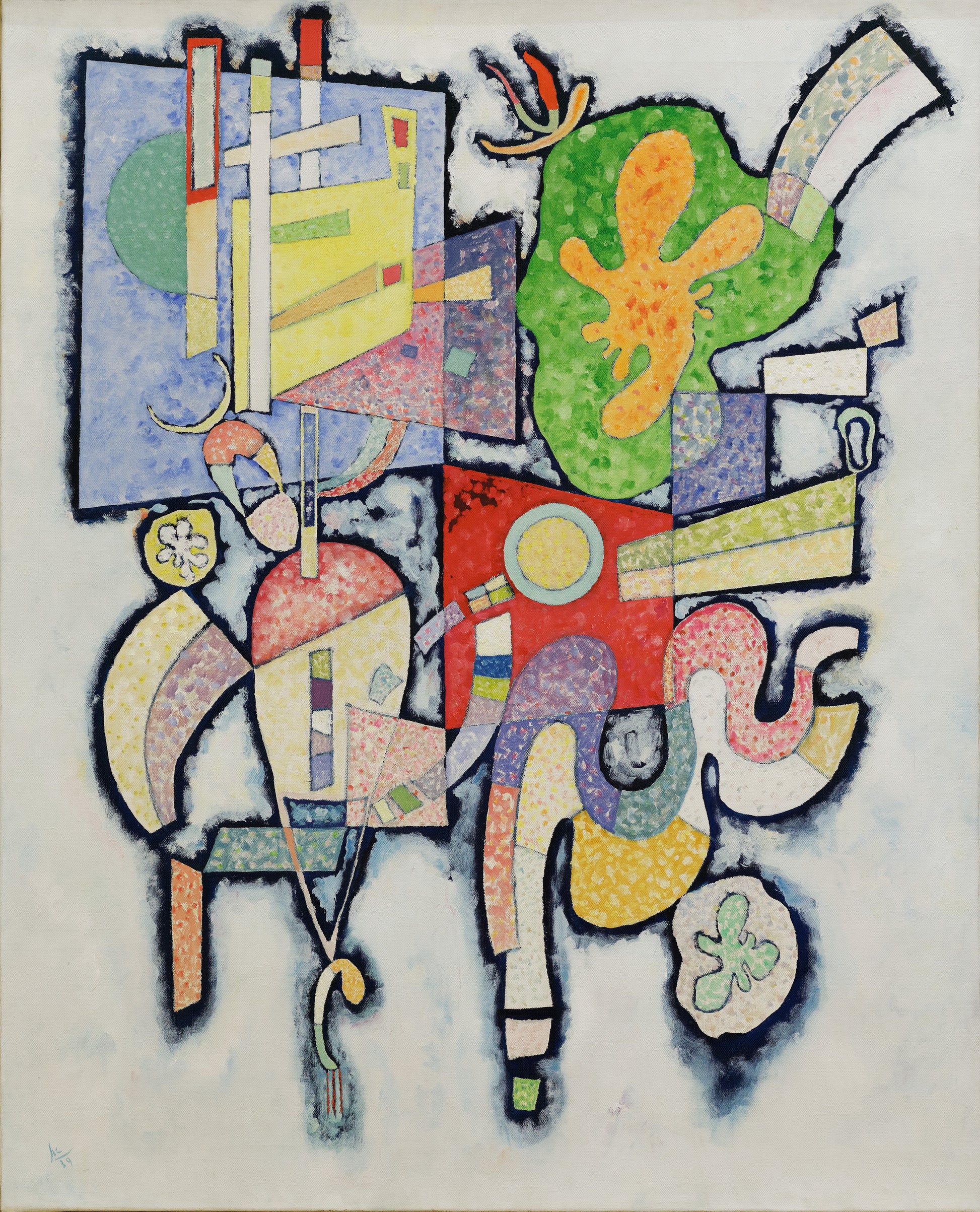 Reproduction du tableau « Complexité simple - Vassily Kandinsky » par Alpha Reproduction en peinture à l’huile