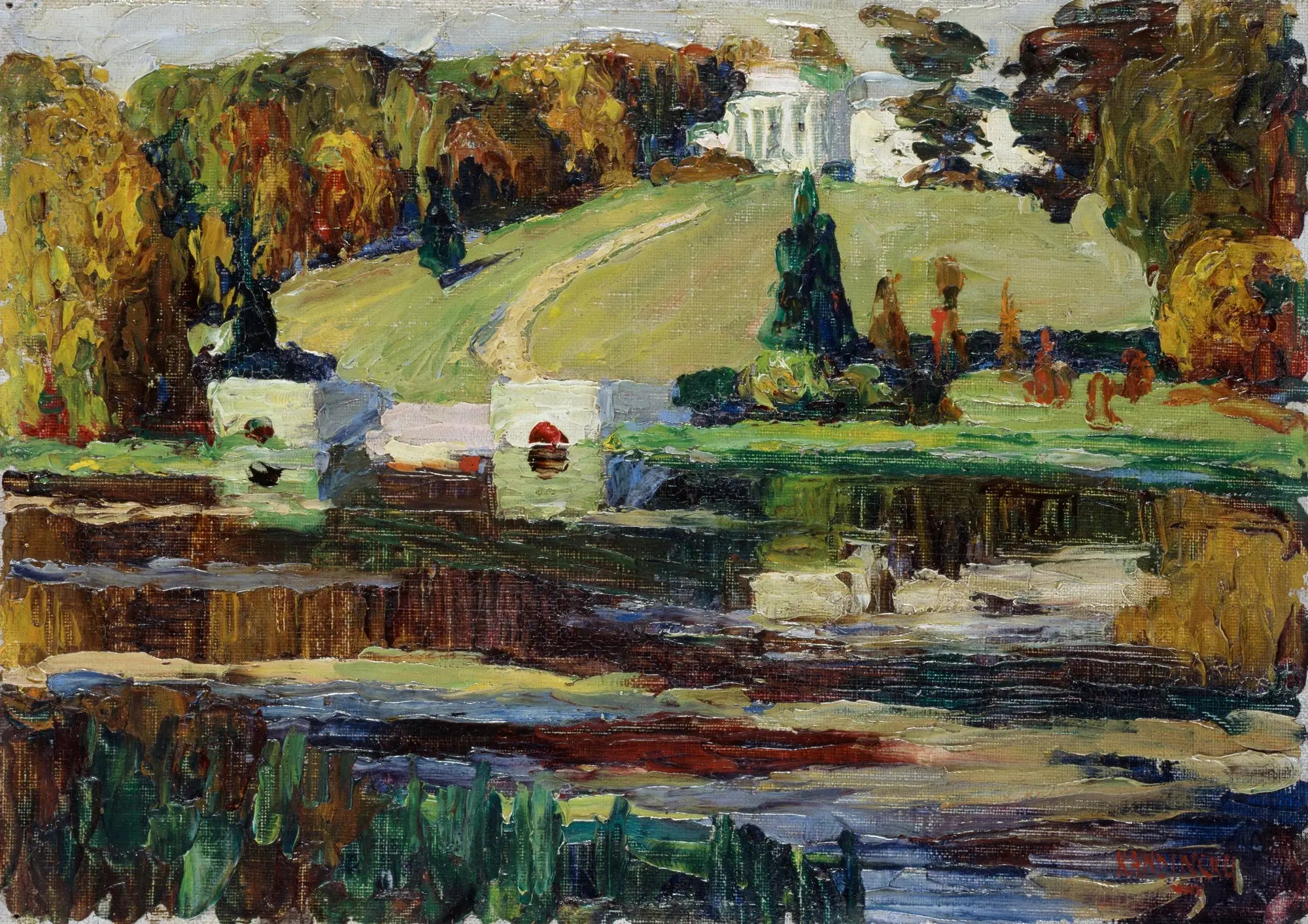 Reproduction du tableau « Akhtyrka, automne - Vassily Kandinsky » par Alpha Reproduction en peinture à l’huile