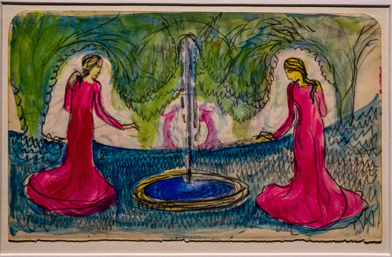 Cuaderno de bocetos n° 27 A S. 22 verso Ronda en la fuente - August Macke