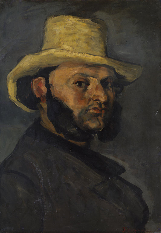 Reproduction du tableau « L'Homme au chapeau de paille - Paul Cézanne » par Alpha Reproduction en peinture à l’huile