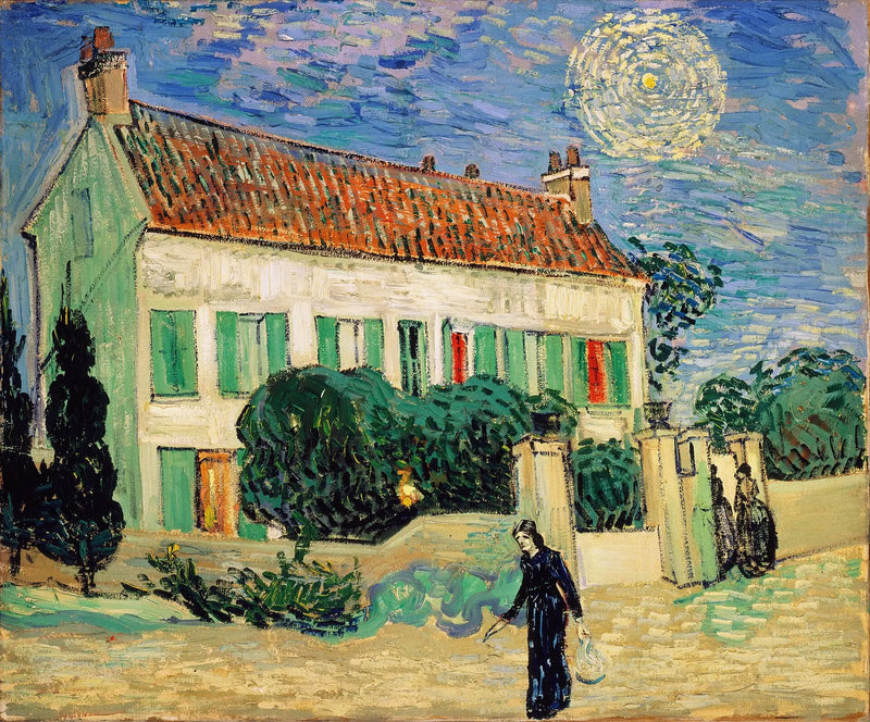 La Casa Blanca, de noche - Vincent van Gogh