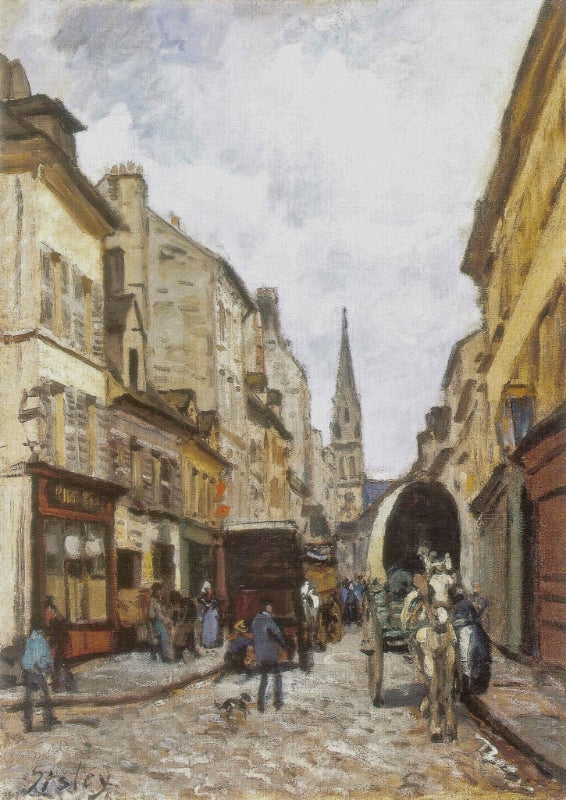 Reproduction du tableau « La Grand-Rue à Argenteuil - Alfred Sisley » par Alpha Reproduction en peinture à l’huile