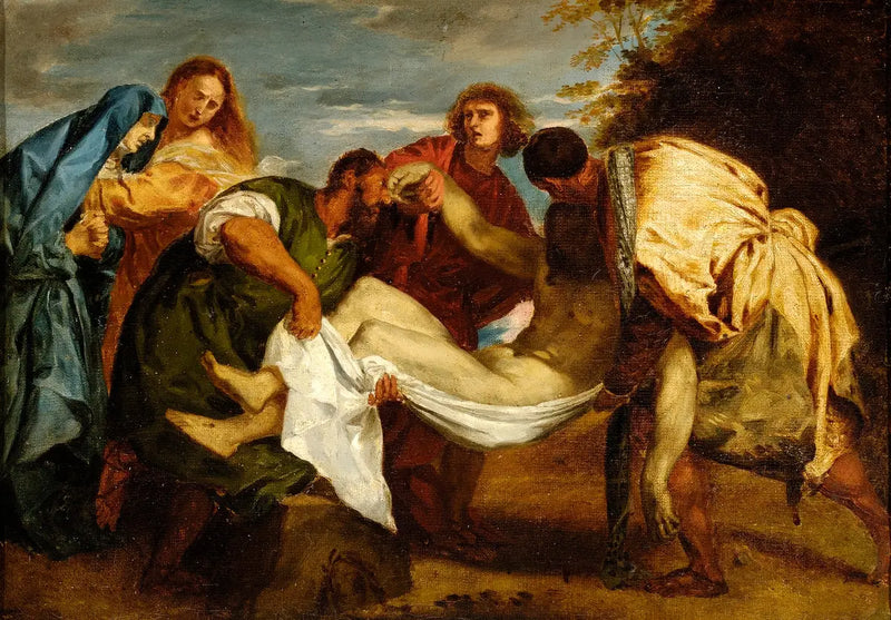 La Deposición de Cristo según Tiziano - Eugène Delacroix