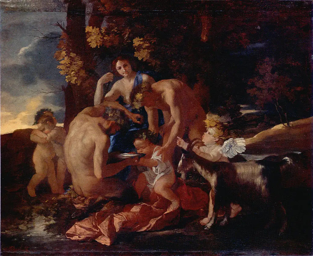 La Nourriture de Bacchus - Nicolas Poussin - Alpha Reproduction