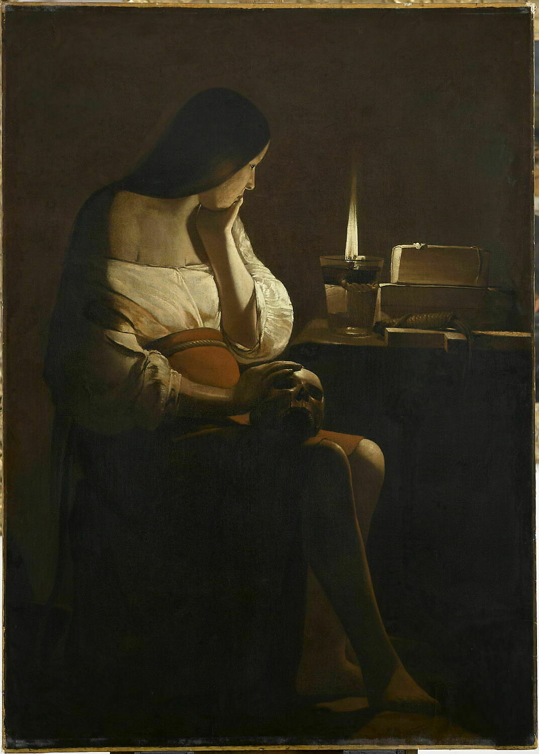 La Madeleine à la veilleuse - Georges de La Tour - Alpha Reproduction