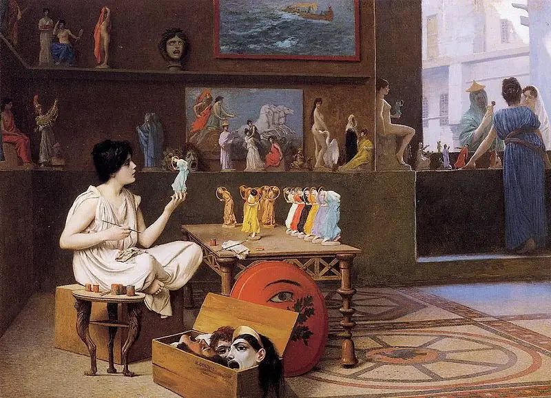 Reproduction du tableau « La peinture insufflant la vie à la sculpture - Jean-Léon Gérôme » par Alpha Reproduction en peinture à l’huile