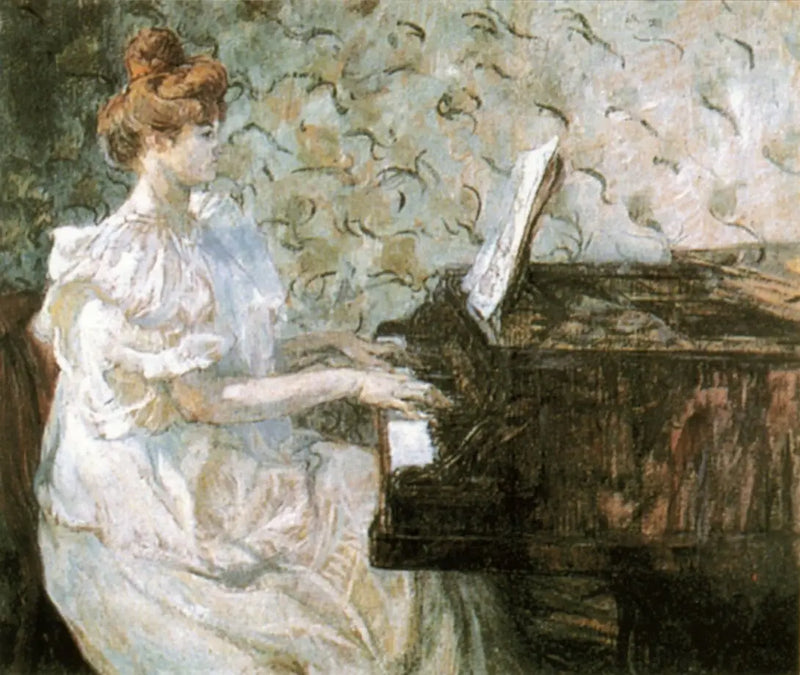 Madame Misia Natanson al piano - Henri de Toulouse-Lautrec
