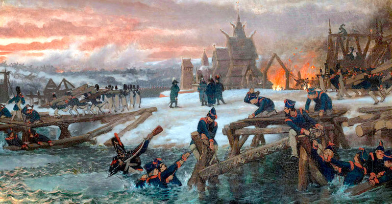 1812. El Capitán Benthien en la Berezina - Lawrence Alma-Tadema