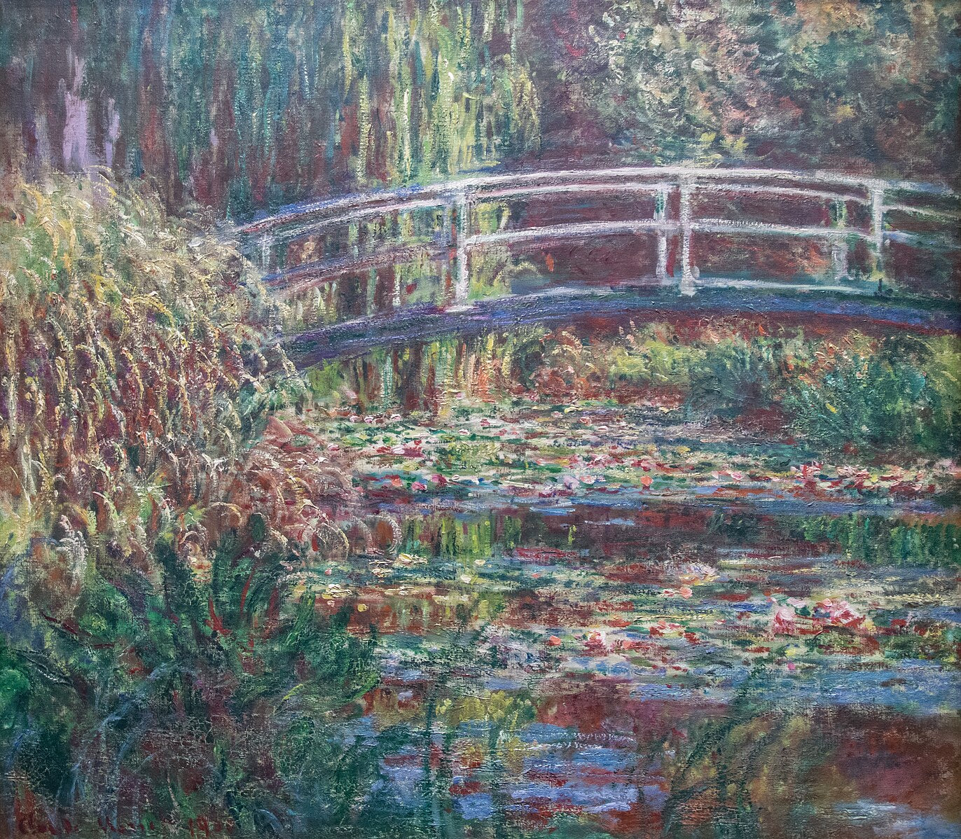El Estanque de los Nenúfares, armonía rosa – Claude Monet (alrededor de 1900–1909)