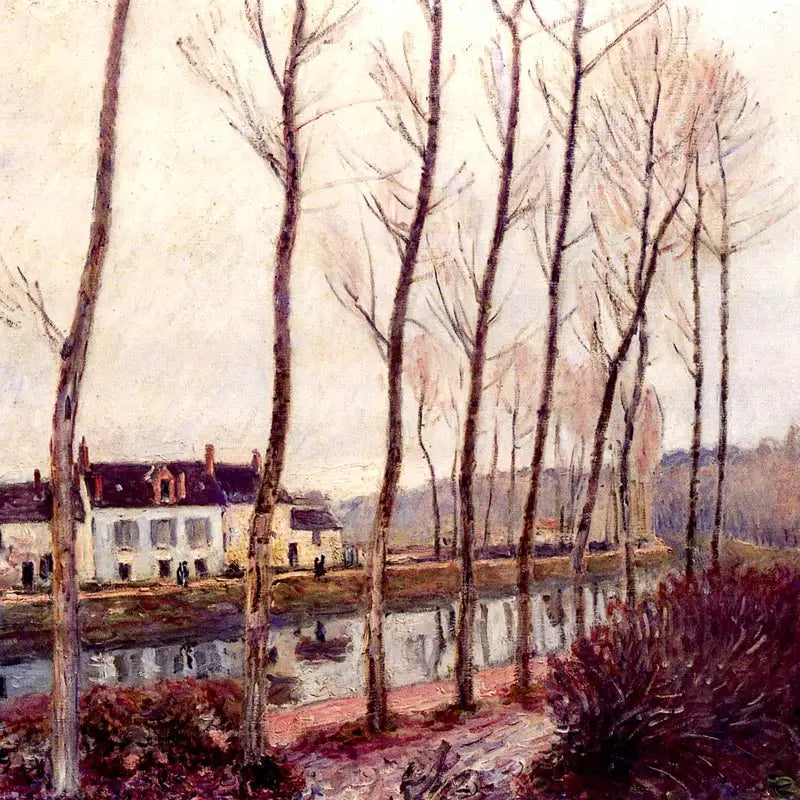 El canal de Loing en invierno - Alfred Sisley