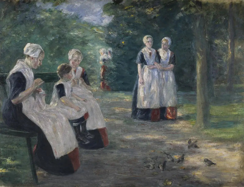 El jardín del orfanato comunal de la ciudad de Ámsterdam - Max Liebermann