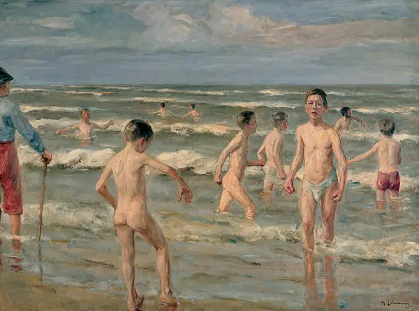 Niños bañándose - Max Liebermann