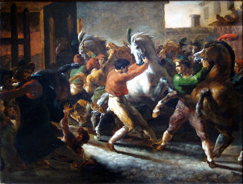 Carrera de caballos libres en Roma - Théodore Géricault