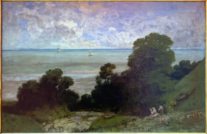 Marino o Vista de Honfleur - Gustave Courbet