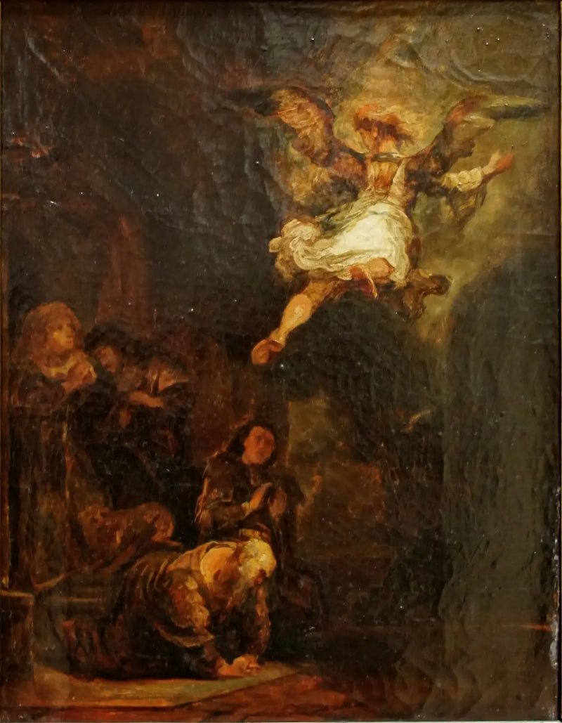 El ángel Rafael dejando a Tobías - Eugène Delacroix