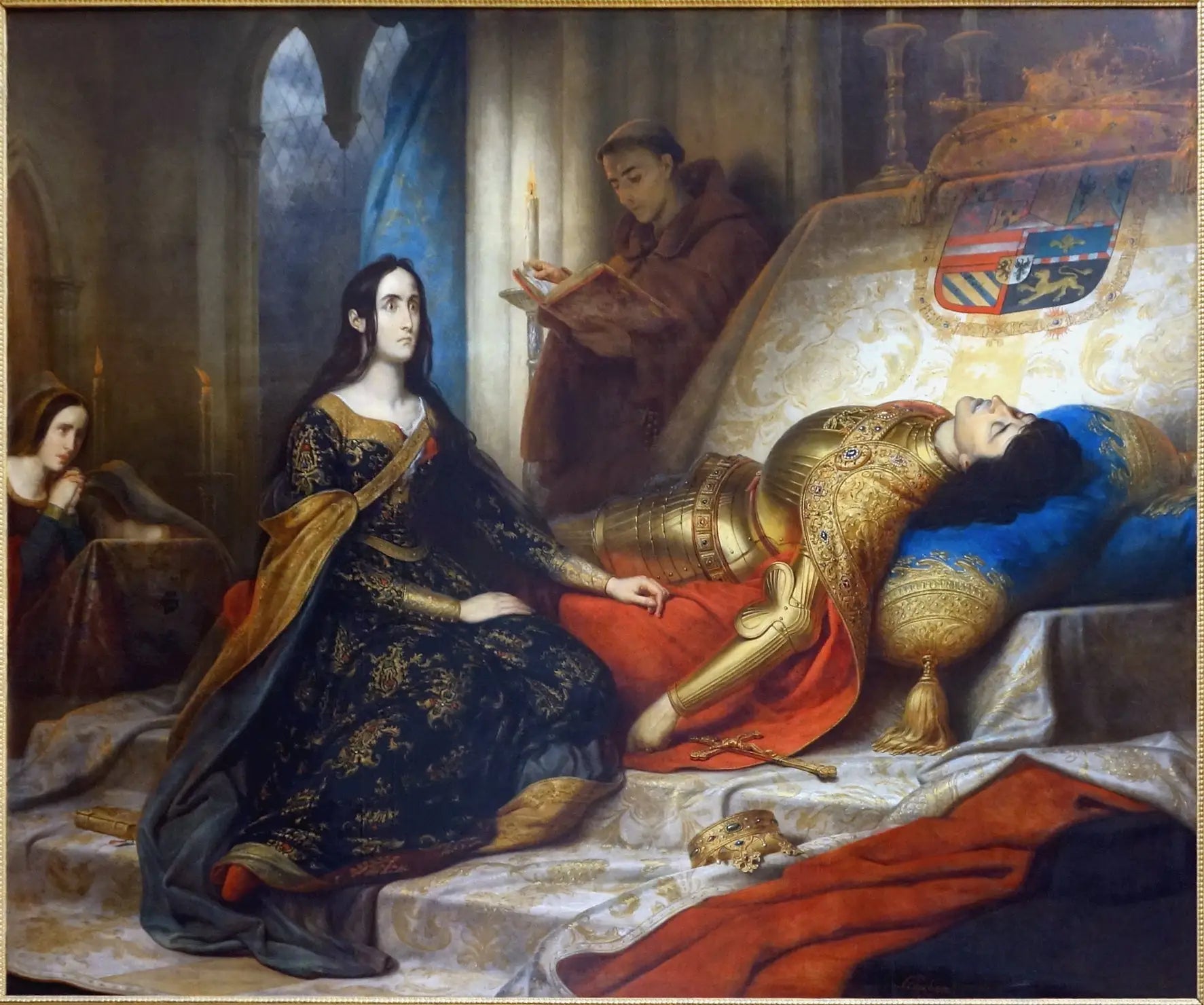 Jeanne la folle attendant la résurrection de Philippe le Beau son mari - Charles de Steuben - Alpha Reproduction