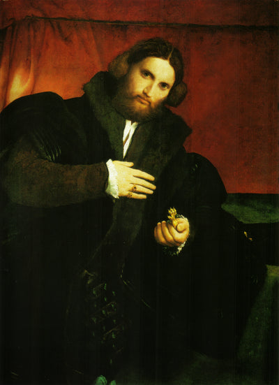 Portrait d’un gentilhomme à la patte de lion - Lorenzo Lotto - Alpha Reproduction