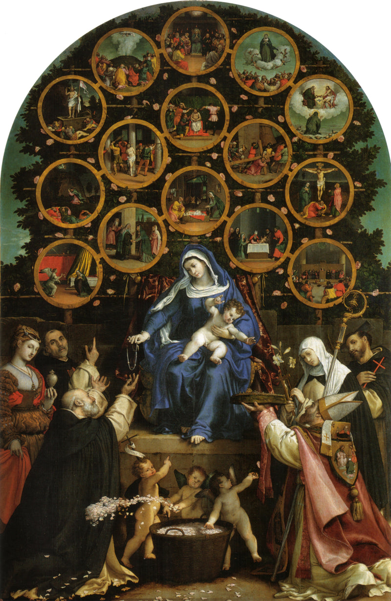 La Madonna del Rosario - Lorenzo Lotto