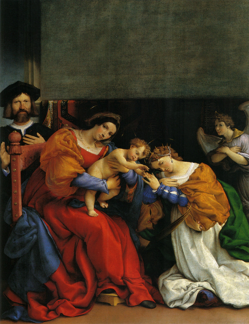 El matrimonio místico de Santa Catalina - Lorenzo Lotto