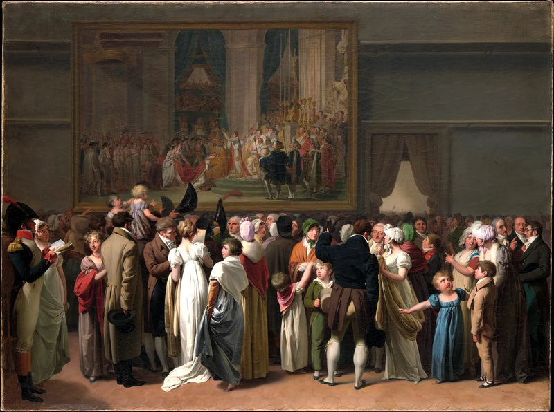 El público que mira el « Coronamiento » de David en el Louvre - Louis-Léopold Boilly