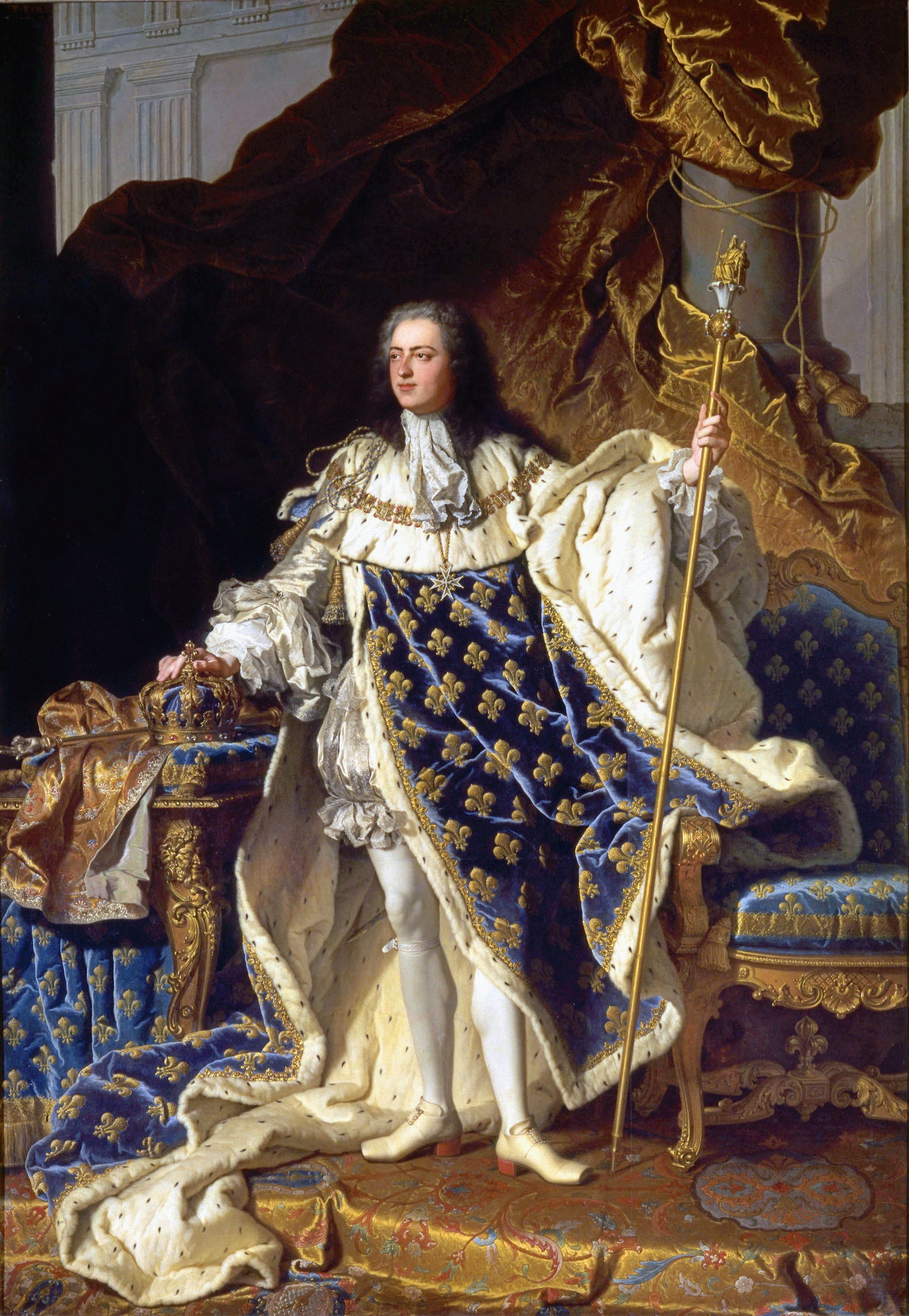 Luis XV en traje de coronación – Hyacinthe Rigaud