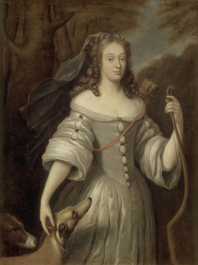 Louise-Françoise de la Baume-Le-Blanc (1644-1710), representada en compañía de Diana - Claude Lefèbvre
