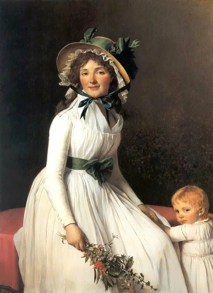 Retrato de Émilie Sériziat y su hijo - Jacques-Louis David